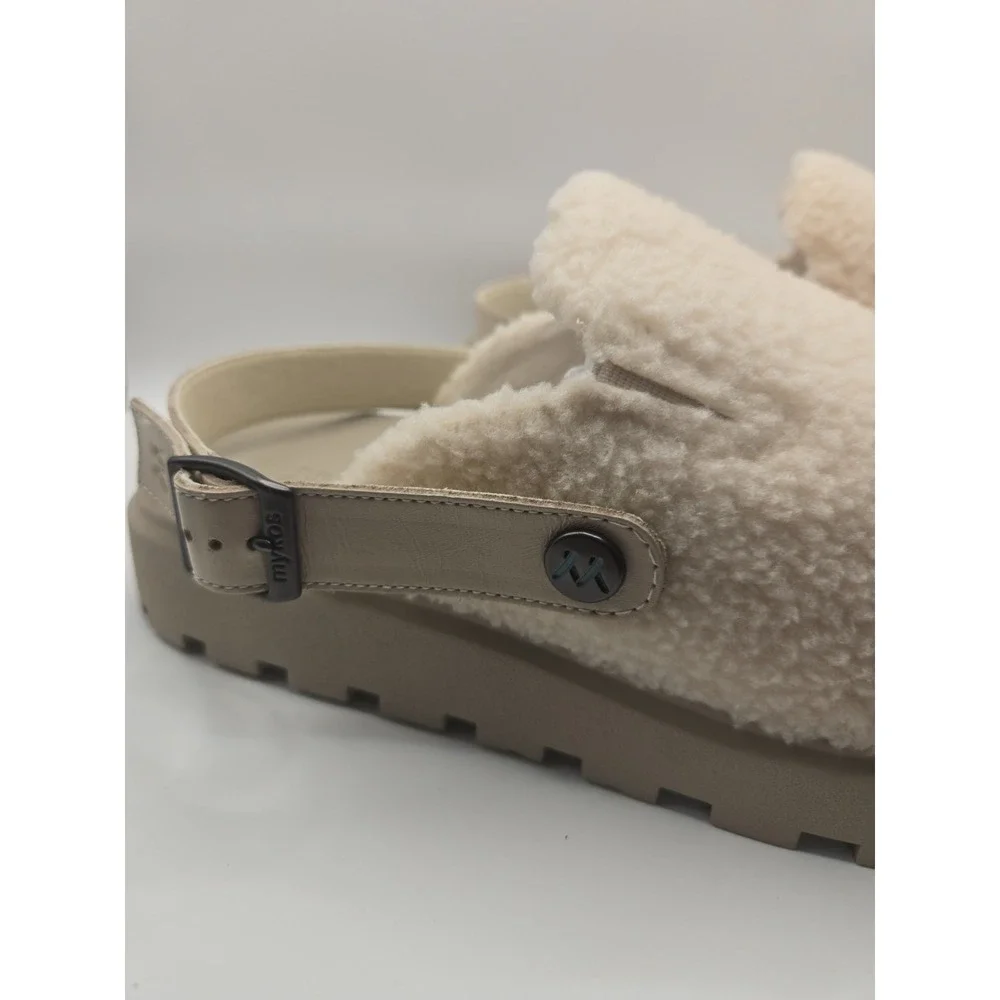 Mykos Women's Lilah Convertible Mule Adjustable Backstrap NWB Size 10 White
